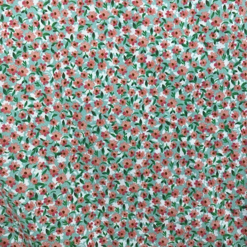 J.Crew Men's Size M Green Flex Wash Floral Print Button Front Shirt Short Sleeve